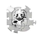 Jigsaw's puppet with a puzzle piece missing tattoo design idea