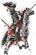 arabic warrior tattoo design idea