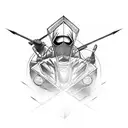 arrow with motorcycle tattoo design idea