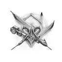 arrow with motorcycle tattoo design idea