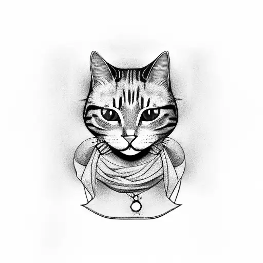 salem sabrina's cat who talk tattoo design idea