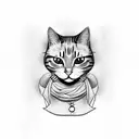 salem sabrina's cat who talk tattoo design idea