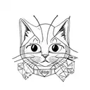 salem sabrina's cat who talk tattoo design idea