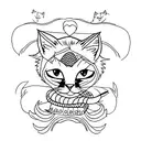 salem sabrina's cat who talk tattoo design idea