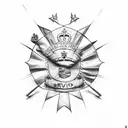 The word "Bravo" with a Cuban flag tattoo design idea