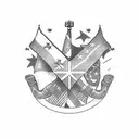 The word "Bravo" with a Cuban flag tattoo design idea