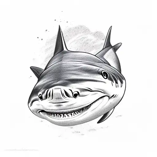 sand shark tattoo design idea