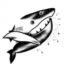 sand shark tattoo design idea