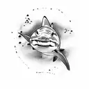 sand shark tattoo design idea