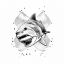 sand shark tattoo design idea