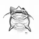 sand shark tattoo design idea