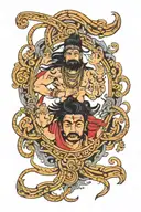 Mahadev armband with Kailash tattoo design idea