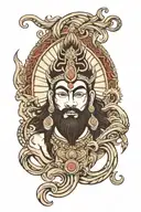 Mahadev armband with Kailash tattoo design idea