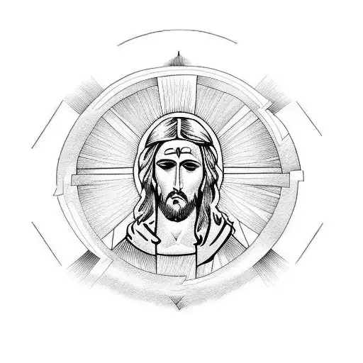 jesus on cross  tattoo design idea