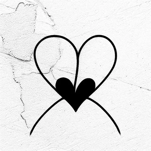 4 corazones tattoo design idea