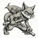 sly cooper cane tattoo design idea