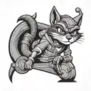 sly cooper cane tattoo design idea