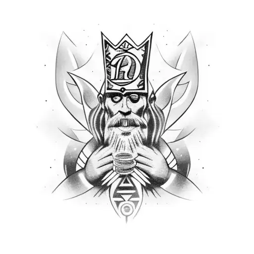 Number 13 and the bad and good things in life tattoo design idea