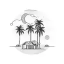 Palm Tree tattoo design idea