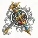 Kingdom hearts keyblade tattoo design idea