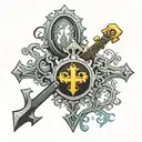 Kingdom hearts keyblade tattoo design idea