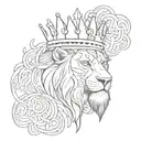 king Leo graffiti style mural tattoo design idea