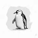 Emperor penguin tattoo design idea