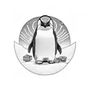 Emperor penguin tattoo design idea