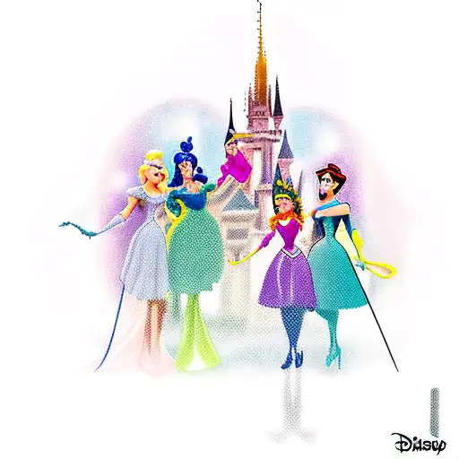 Blair Rayne  with Disney Princesses  tattoo design idea