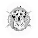 memorial Dog tattoo design idea