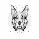 memorial Dog tattoo design idea