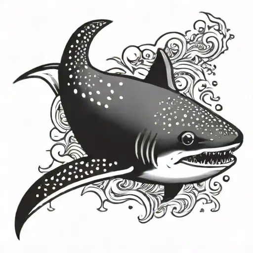 Tribal Whale Shark tattoo design idea