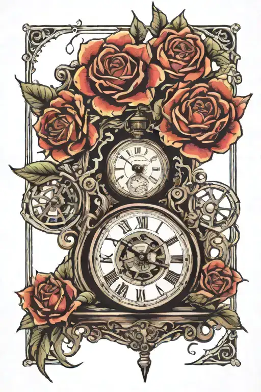 time travel back to another time period place tattoo design idea