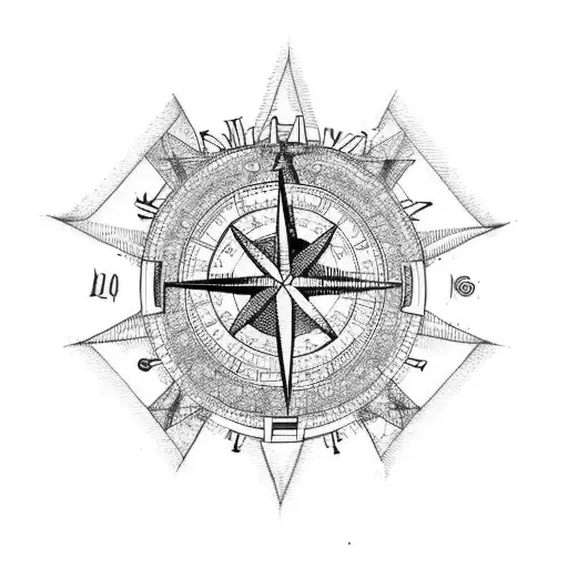 Infinity Symbol and compass tattoo design idea