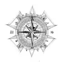 Infinity Symbol and compass tattoo design idea
