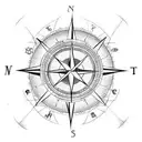 Infinity Symbol and compass tattoo design idea