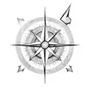 Arrow infinity and compass  tattoo design idea