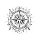 Arrow infinity and compass  tattoo design idea