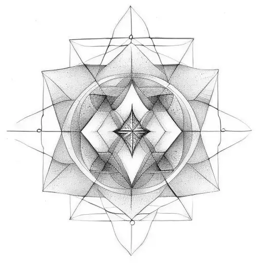 small sacred geometry minimalist tattoo design idea
