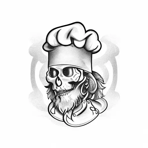 chef knife tattoo design idea