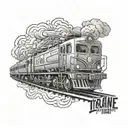 train insane or remain the same  tattoo design idea