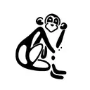 baked monkey tattoo design idea