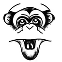 baked monkey tattoo design idea