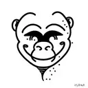 baked monkey tattoo design idea