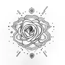 gaze between finger tattoo design idea