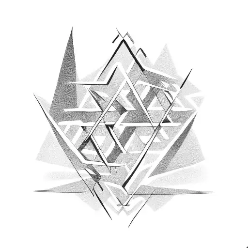 Triangle tattoo design idea