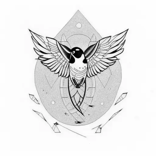 Swallow Bird tattoo design idea