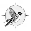 Swallow Bird tattoo design idea