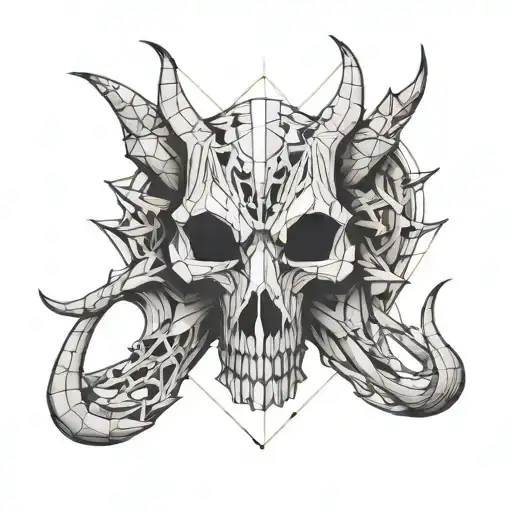 mythosaur skull tattoo design idea