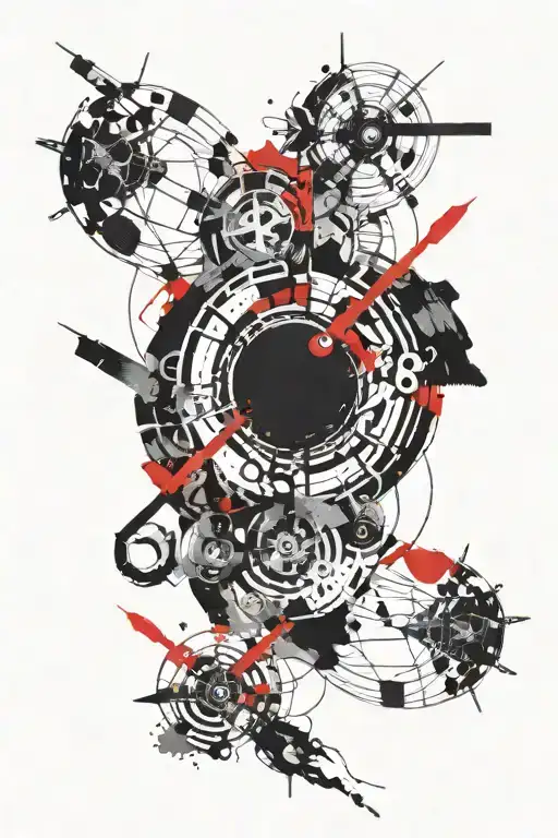 cyber sigilism tattoo design idea